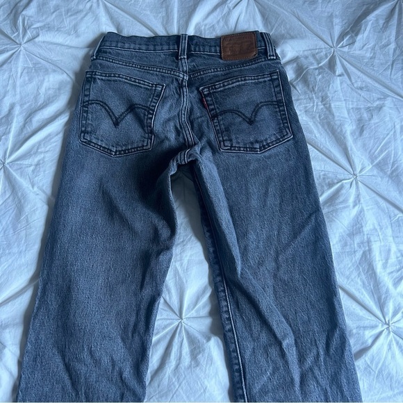 Levi’s Women’s Wedgie Jeans Worn Black Size 24 - Picture 5 of 12